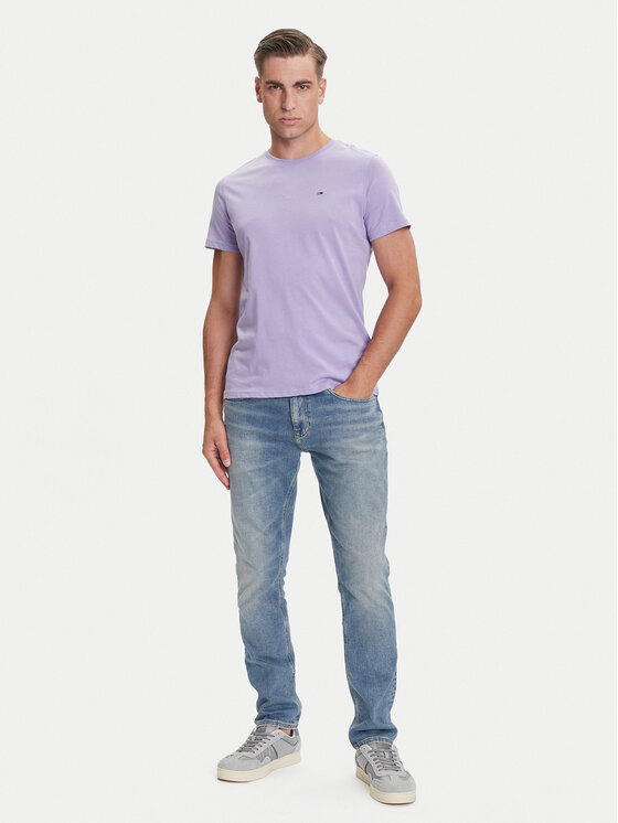 Tommy Jeans Tommy Jeans Majica DM0DM04411 Vijolična Slim Fit