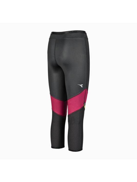 Diadora Diadora Legginsy DIADORA L. 6/8 REVERSIBLE TIGHTS BE ONE Czarny Regular Fit