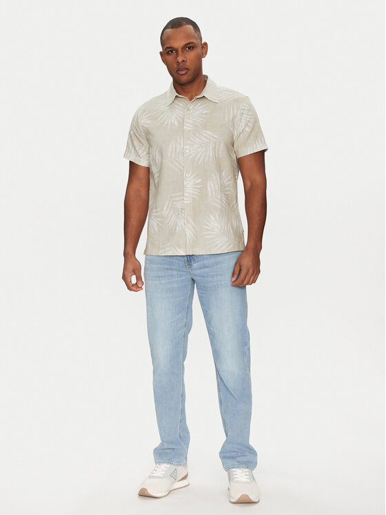 Guess Guess Cămașă M5GH68 WH3A0 Bej Regular Fit