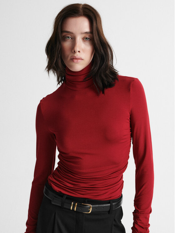 MARI PRETI MARI PRETI Blusa LISARA Rosso Slim Fit