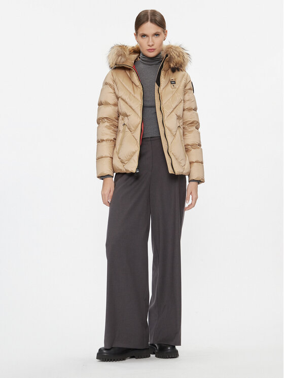 Blauer Blauer Kurtka puchowa 23WBLDC03141 Brązowy Regular Fit