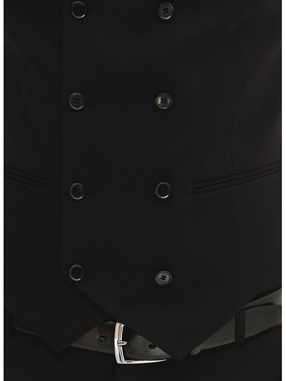 Pako Lorente Pako Lorente Kamizelka P25SF-8X-005 Czarny Slim Fit