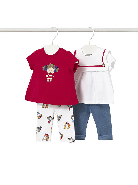 Mayoral Mayoral Σετ 2 t-shirts και παντελόνι 1736 Έγχρωμο Regular Fit