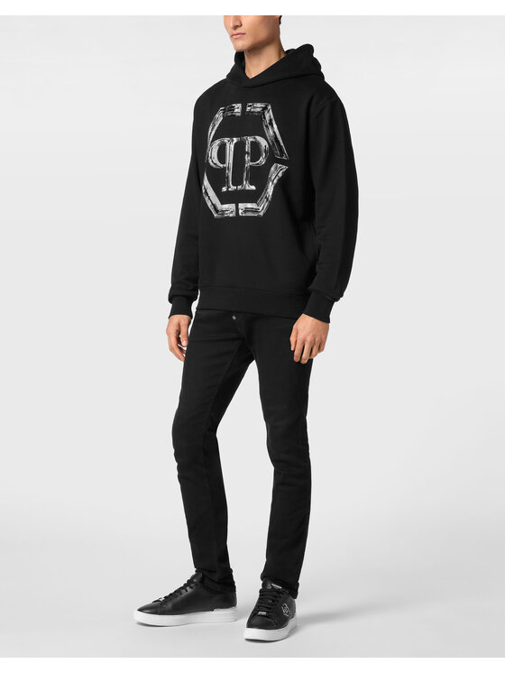PHILIPP PLEIN PHILIPP PLEIN Bluza 9589 Czarny Regular Fit