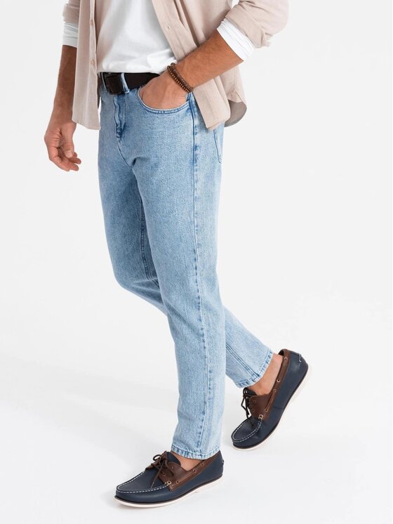 Ombre Ombre Jeansy OM-PADP-0225 Modrá Carrot Fit