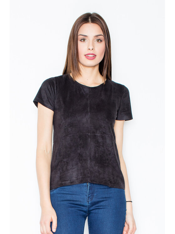 FIGL FIGL Bluzka M458 Czarny Regular Fit