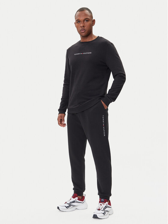 Tommy Hilfiger Tommy Hilfiger Majica dugih rukava UM0UM03666 Crna Regular Fit