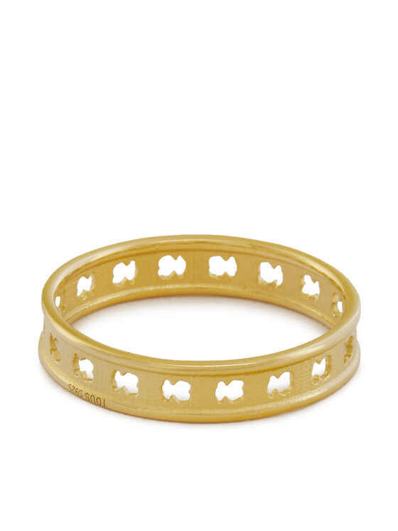 TOUS TOUS Pierścionek Bear Row 1003734312 Złoty