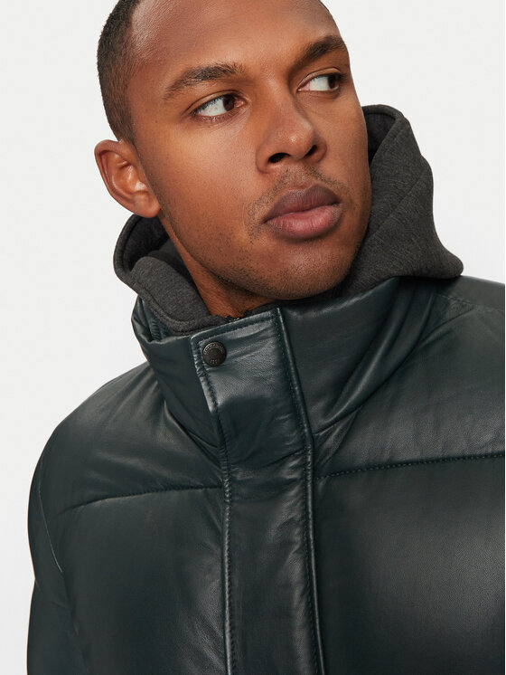 Milestone Milestone Lederjacke Wesley 431040 21085 Grün Regular Fit