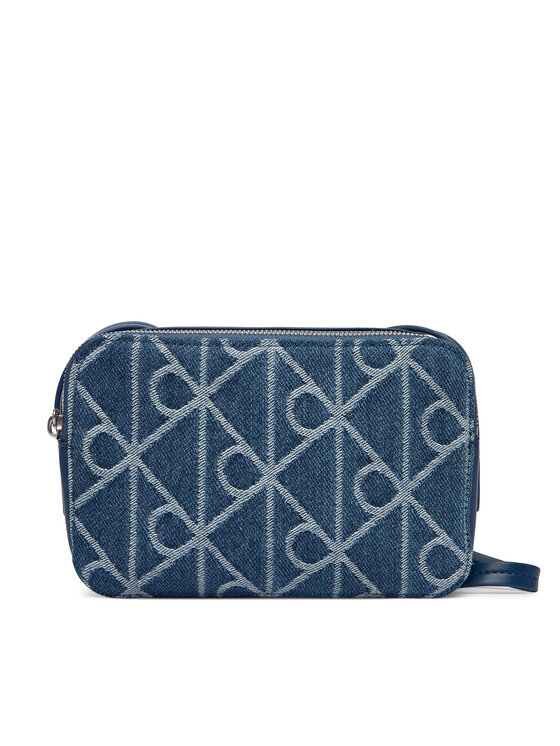 Calvin Klein Calvin Klein Ročna torba Emblem Aop Denim Camera Bag LV04F3430G Modra
