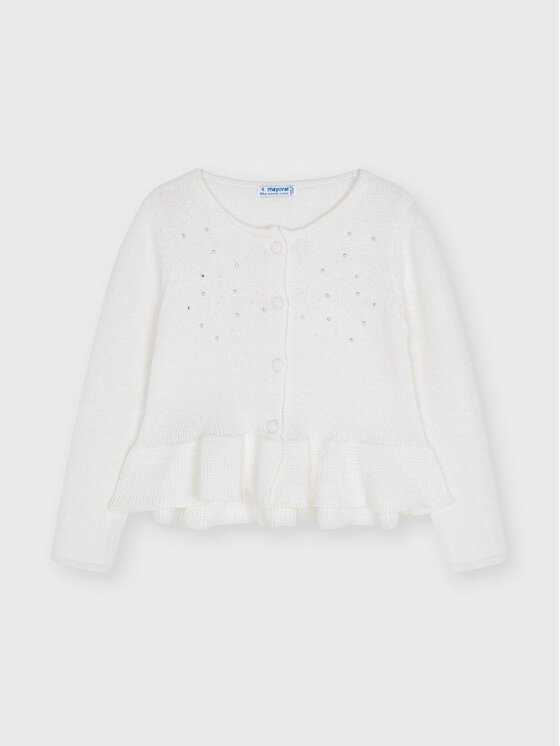 Cardigan 4377 Bianco Regular Fit