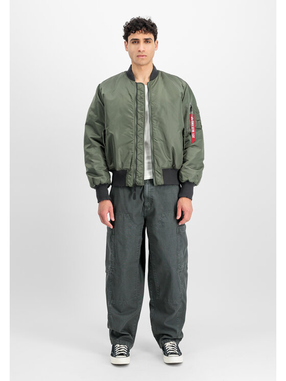 Alpha Industries Alpha Industries Kurtka bomber MA-1 Distressed Bomber Jacket Zielony Core Fit
