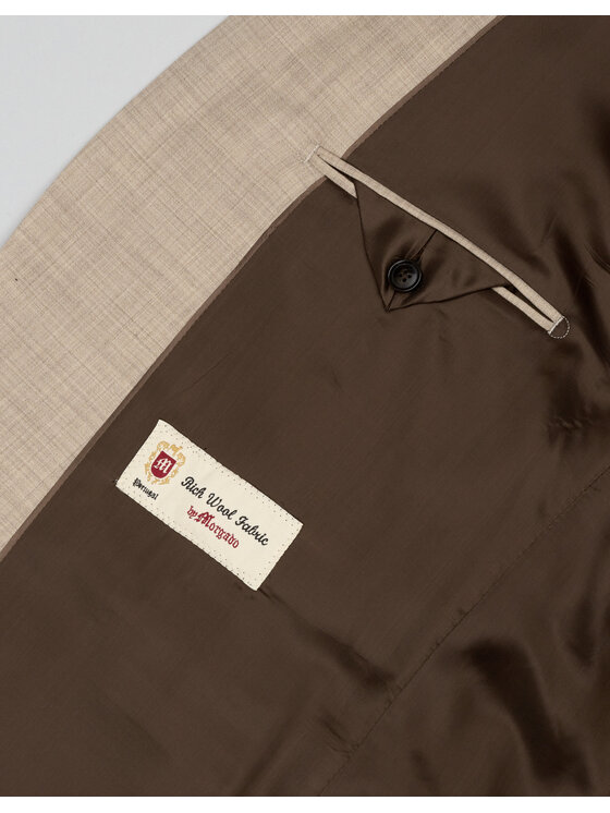 Borgio Borgio Marynarka Morgano Beżowy Classic Fit