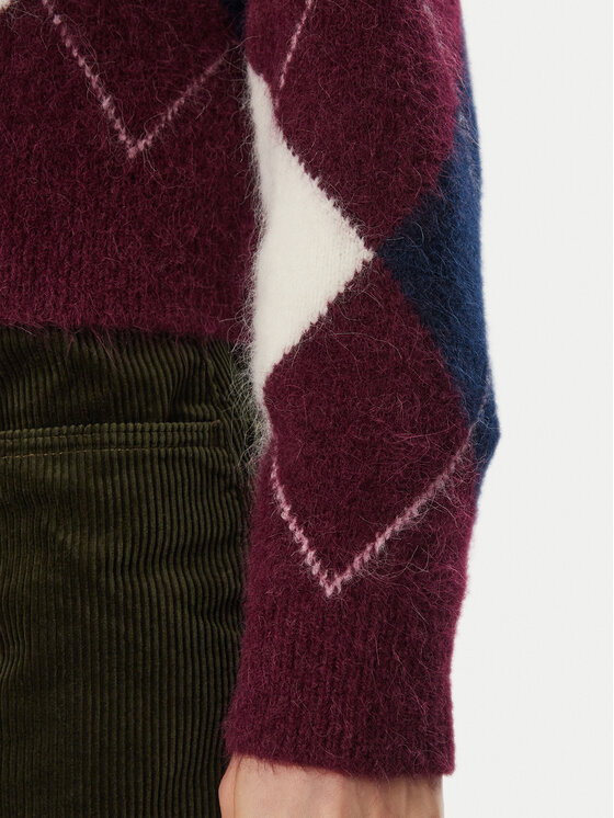 Tommy Jeans Tommy Jeans Svetr Fluffy DW0DW23351 Fialová Regular Fit