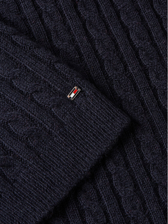 Tommy Hilfiger Tommy Hilfiger Rollkragenpullover WW0WW39904 Dunkelblau Relaxed Fit