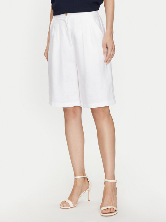 ViCOLO ViCOLO Szövet rövidnadrág TB0788 Fehér Relaxed Fit