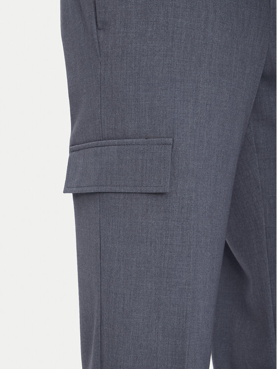 Lindbergh Lindbergh Spodnie materiałowe 30-01112A Niebieski Relaxed Fit