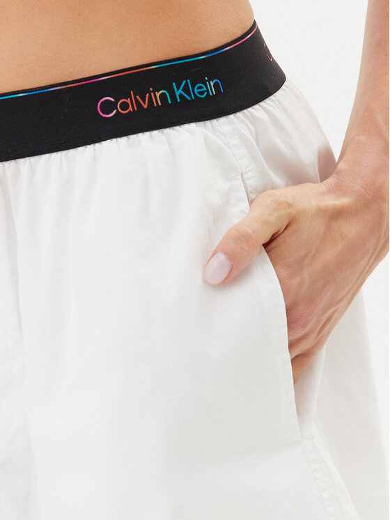 Calvin Klein Underwear Calvin Klein Underwear Kratke pidžama hlače LV00QS7471 Bijela Relaxed Fit