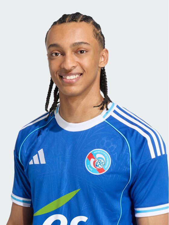 adidas adidas Koszulka techniczna RC Strasbourg Błękitny Slim Fit