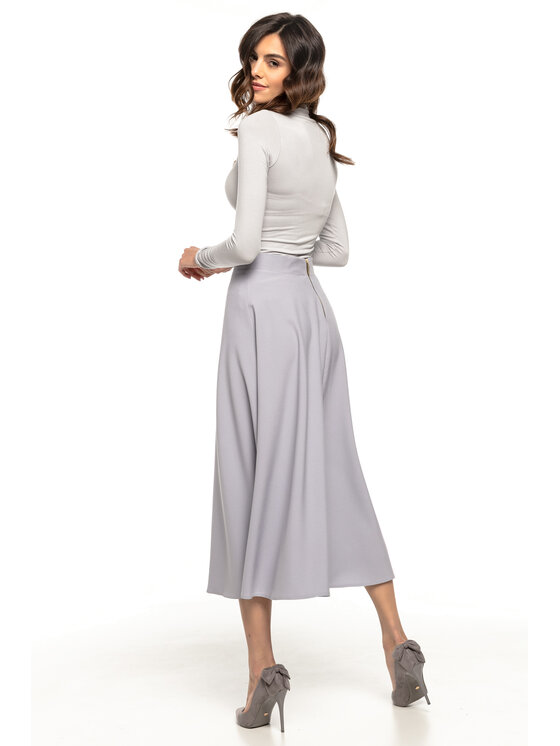 Tessita Tessita Spódnica midi T260 Szary A-Line Fit
