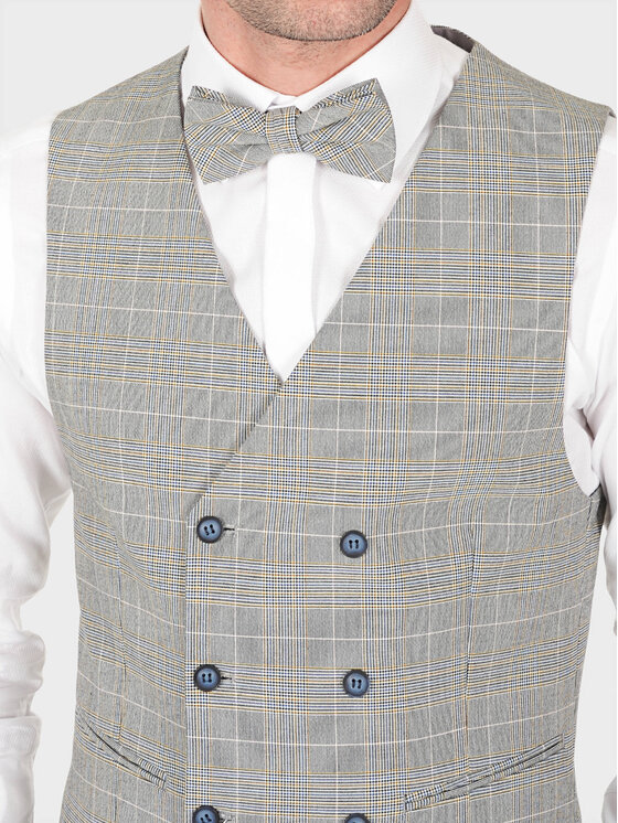 Evenemen Evenemen Kamizelka BOSTON EKOSE 9280 Szary Slim Fit