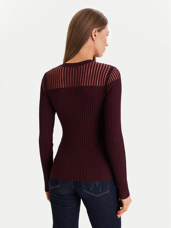 Morgan Morgan Sveter 252-MAMDO Bordová Slim Fit