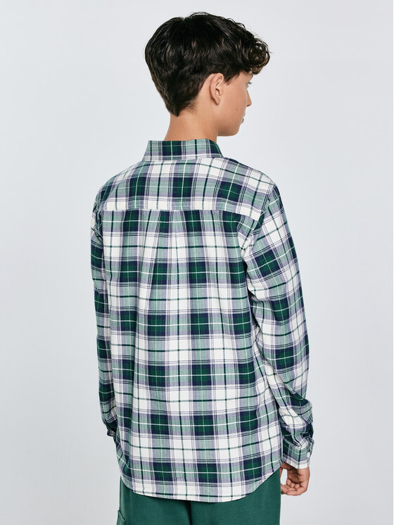 BIG STAR BIG STAR Koszula KEVIN Zielony Basic Fit