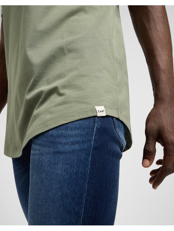 Lee Lee T-shirt Shaped Tee Verde Regular Fit