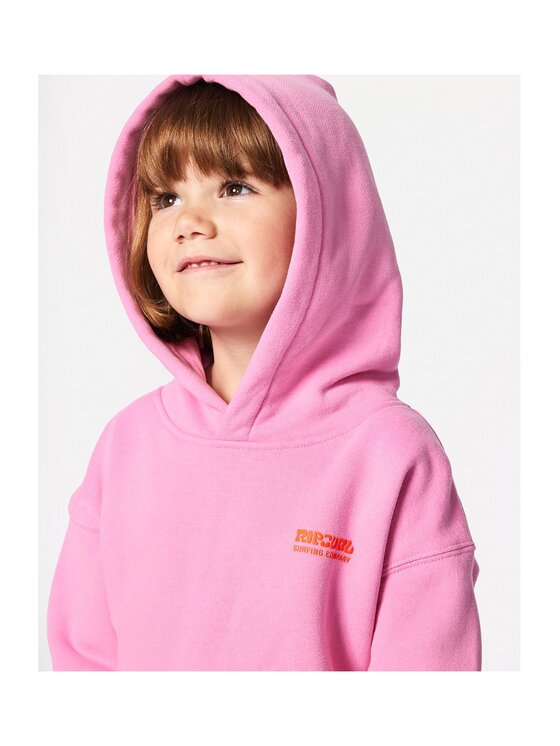 Rip Curl Rip Curl Bluza Surf Puff Heritage Hood-Girl Różowy Relaxed Fit