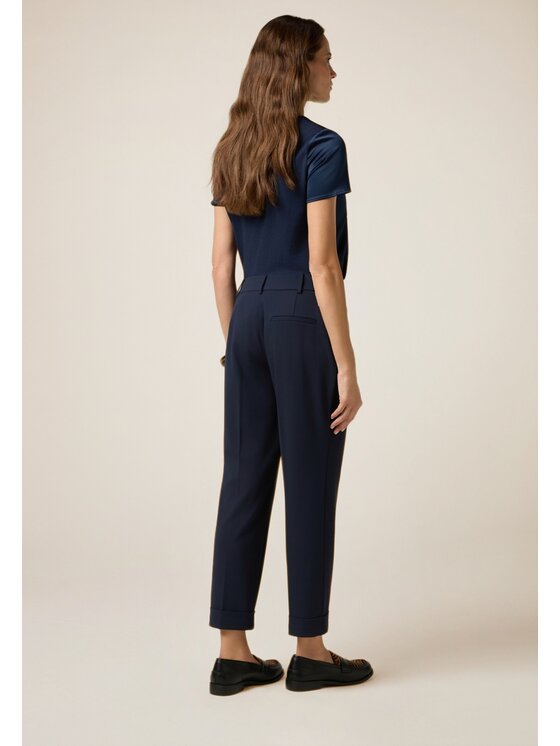 Oltre Oltre Pantaloni di tessuto P079R008667N034 Blu Regular Fit