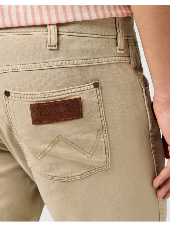 Wrangler Wrangler Jeansy GREENSBORO Beżowy Straight Fit