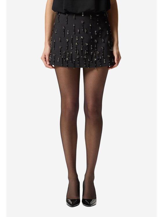 PINKO PINKO Φούστα Memory gonna poly viscosa Μαύρο Slim Fit