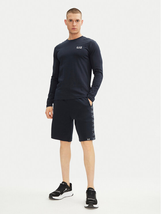 EA7 Emporio Armani EA7 Emporio Armani Pikkade varrukatega T-särk 8NPT28 PJVQZ 1562 Tumesinine Slim Fit