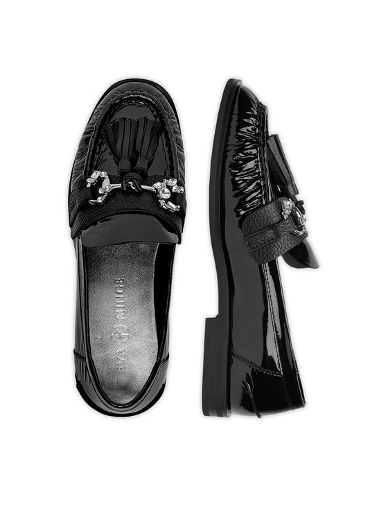 Eva Minge Eva Minge Loafersy PETUNIA-V1792-335-1 Czarny