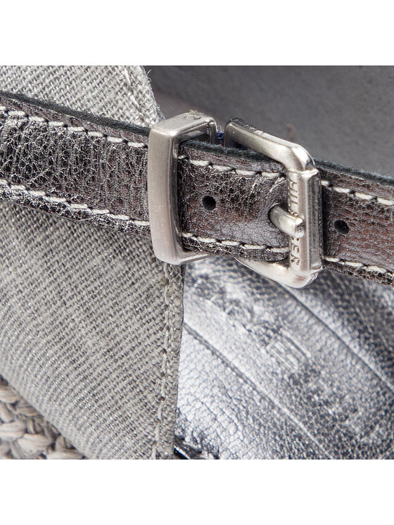 Tommy Hilfiger Espadrilles Iconic Elena Metallic Canvas FW0FW04080 Grau Modivo