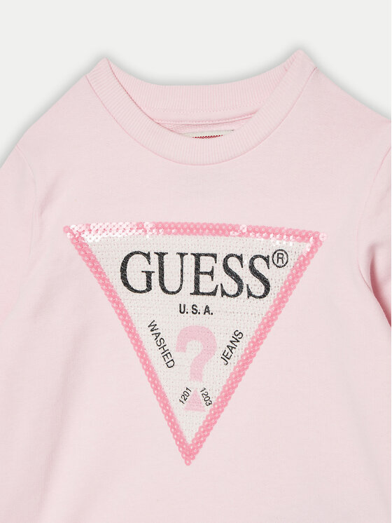 Guess Guess Majica dugih rukava K4YQ10 KA6R4 Ružičasta Regular Fit