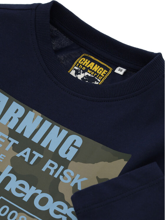 Original Marines Original Marines Blúz DCA2682B Sötétkék Regular Fit