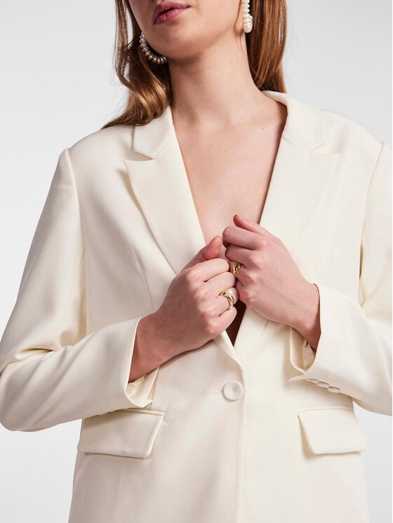 YAS YAS Giacca da abito 26028353 Bianco Regular Fit