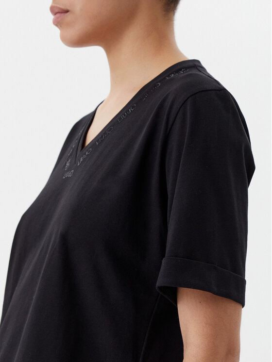 Liu Jo Sport Liu Jo Sport T-särk TA5175 JS923 Must Regular Fit
