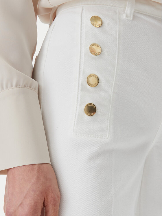 ViCOLO ViCOLO Τζιν DD5144 Λευκό Wide Leg