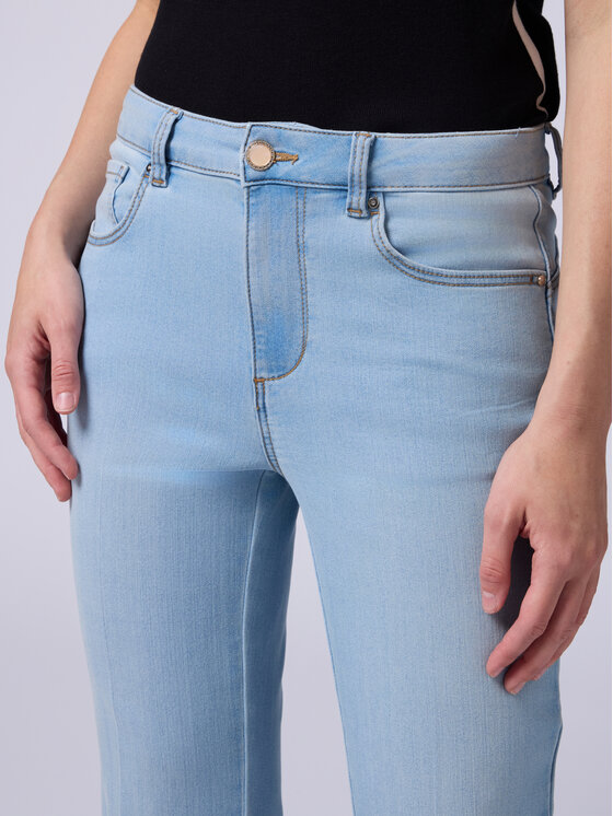 Oltre Oltre Jeansy P520R008235N0A4 Turkusowy Flare Fit