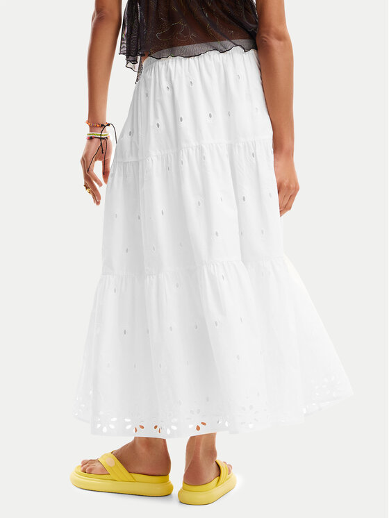 Desigual Desigual Maxi suknja Vicenza 24SWFW05 Bijela Regular Fit