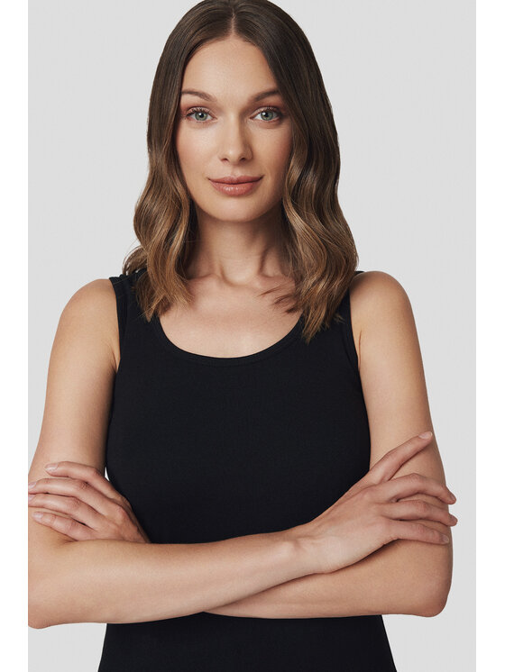 Lancerto Lancerto Top Cynthia TS073225000004 Czarny Slim Fit