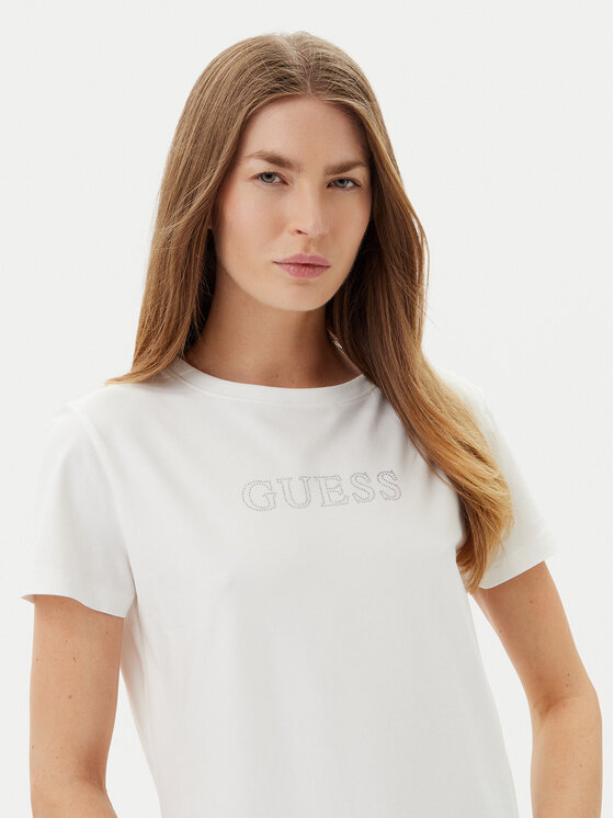 Guess Guess T-krekls BRIANA SS V3BI11 J1314 Balts Active Fit