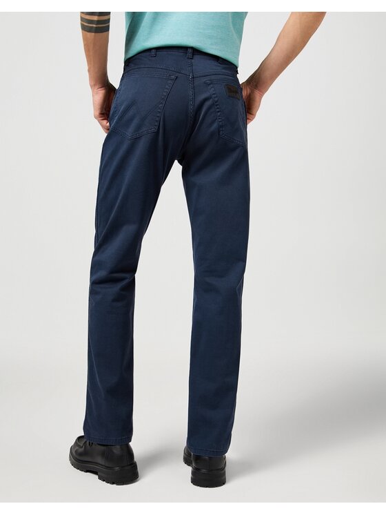 Wrangler Wrangler Spodnie materiałowe TEXAS SLIM Niebieski Slim Fit
