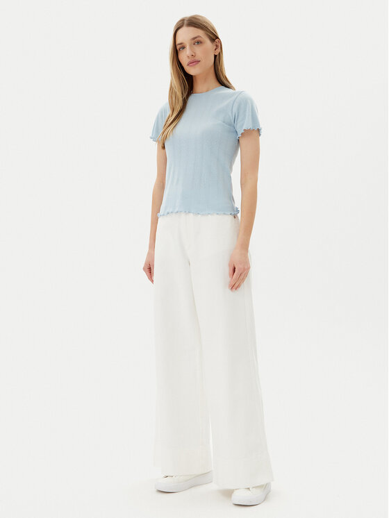 Pieces Pieces Tričko Fia 17155480 Modrá Regular Fit