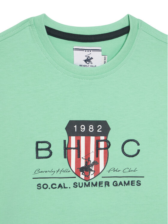 Beverly Hills Polo Club Beverly Hills Polo Club Póló P-SS26B-TS414011 Zöld Regular Fit