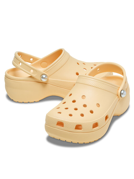Crocs Crocs Natikače Classic Platform Pearl Clog 211231 Žuta