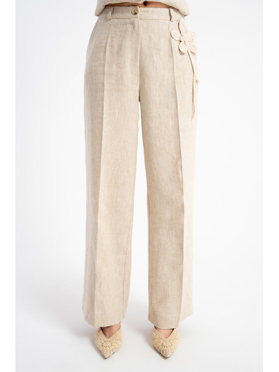 CLICK CLICK Παντελόνι υφασμάτινο 30-352 Μπεζ Comfortable Fit
