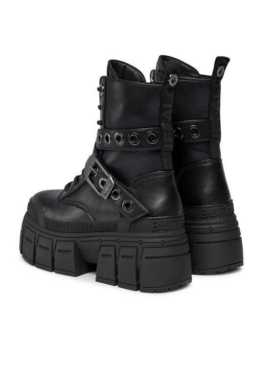 Buffalo Buffalo Ghete Gospher Lace Up Mid 1622351 Negru